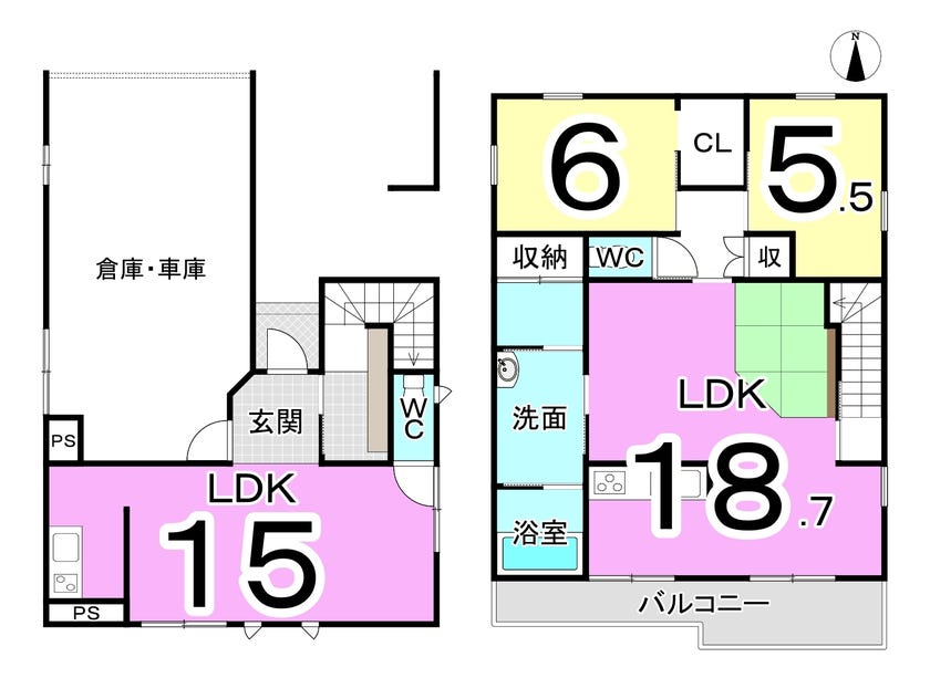 福井市新保町の中古戸建 間取り