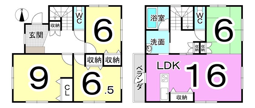 福井市開発３丁目の中古戸建 間取り