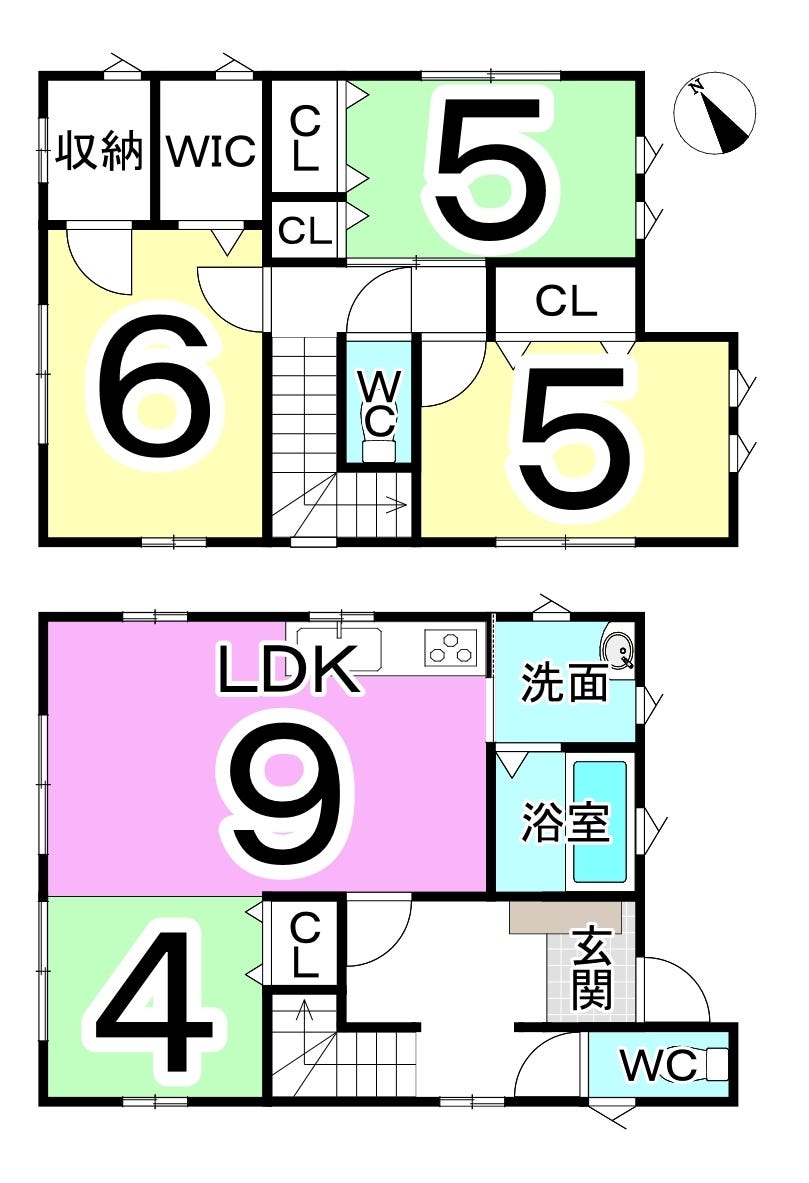 福井市加茂河原１丁目の中古戸建 間取り
