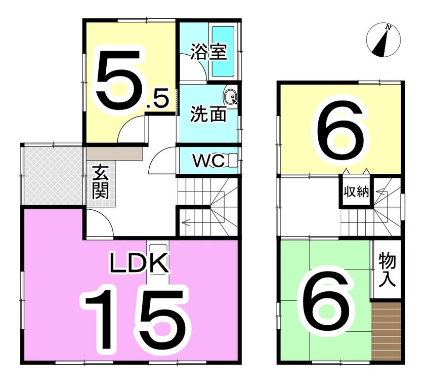 坂井市丸岡町安田新の中古戸建 間取り