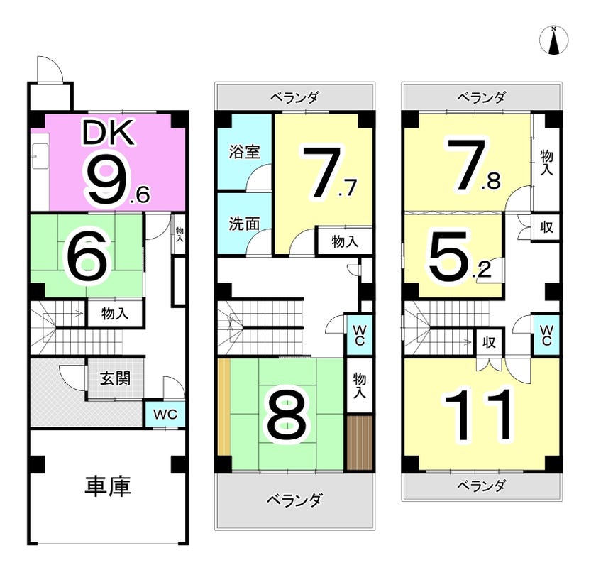 福井市順化２丁目の中古戸建 間取り
