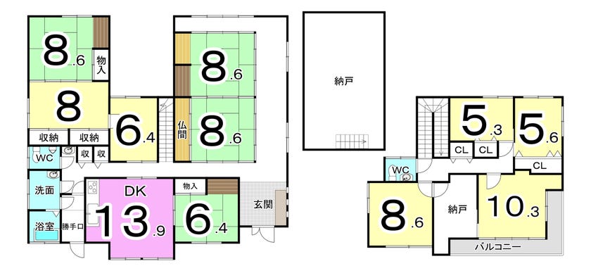 福井市板垣２丁目の中古戸建 間取り