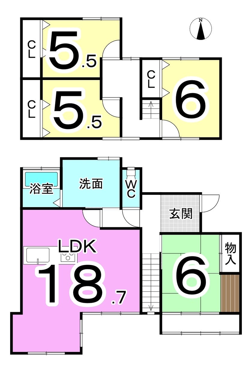 福井市高木町の中古戸建 間取り