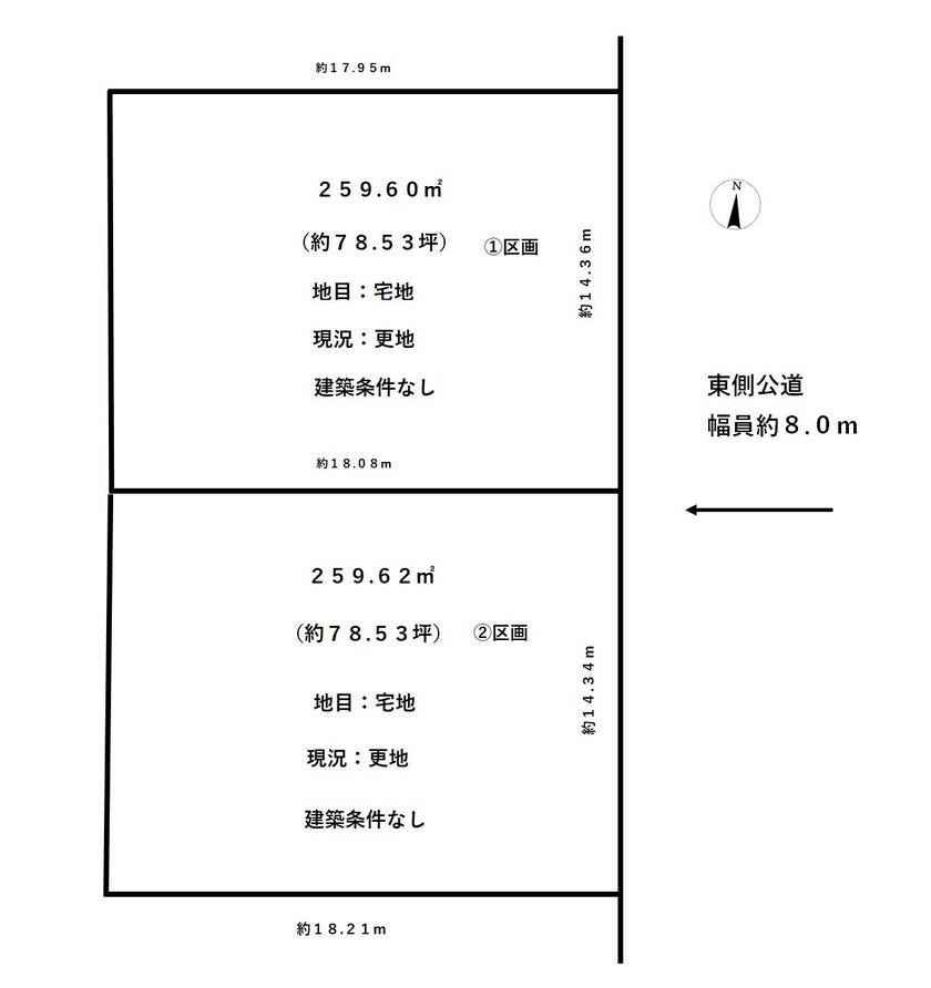 福井市御幸４丁目の土地 間取り