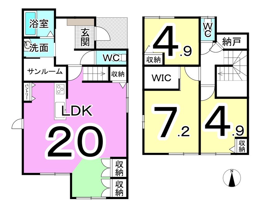坂井市春江町随応寺中央の中古戸建 間取り