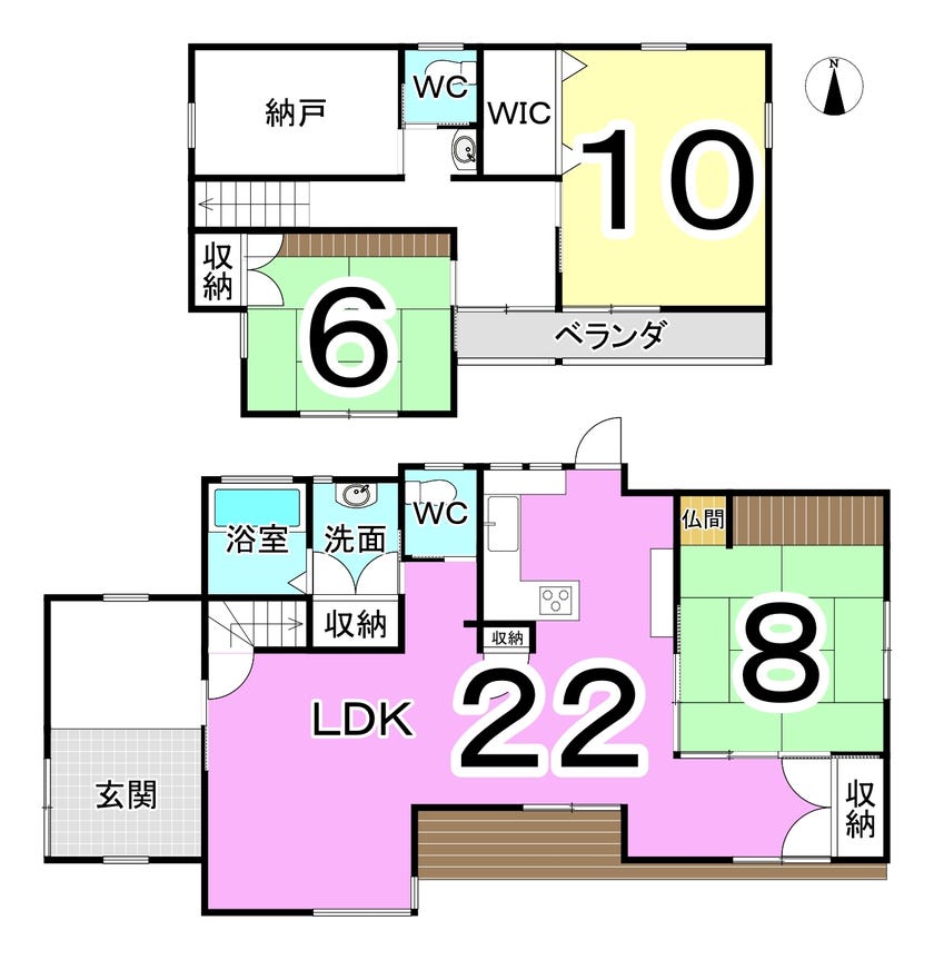 福井市北四ツ居２丁目の中古戸建 間取り