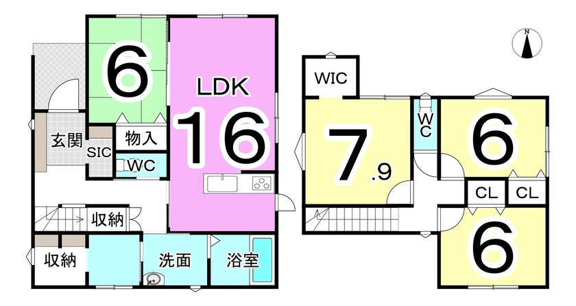 坂井市春江町江留上大和の新築戸建 間取り