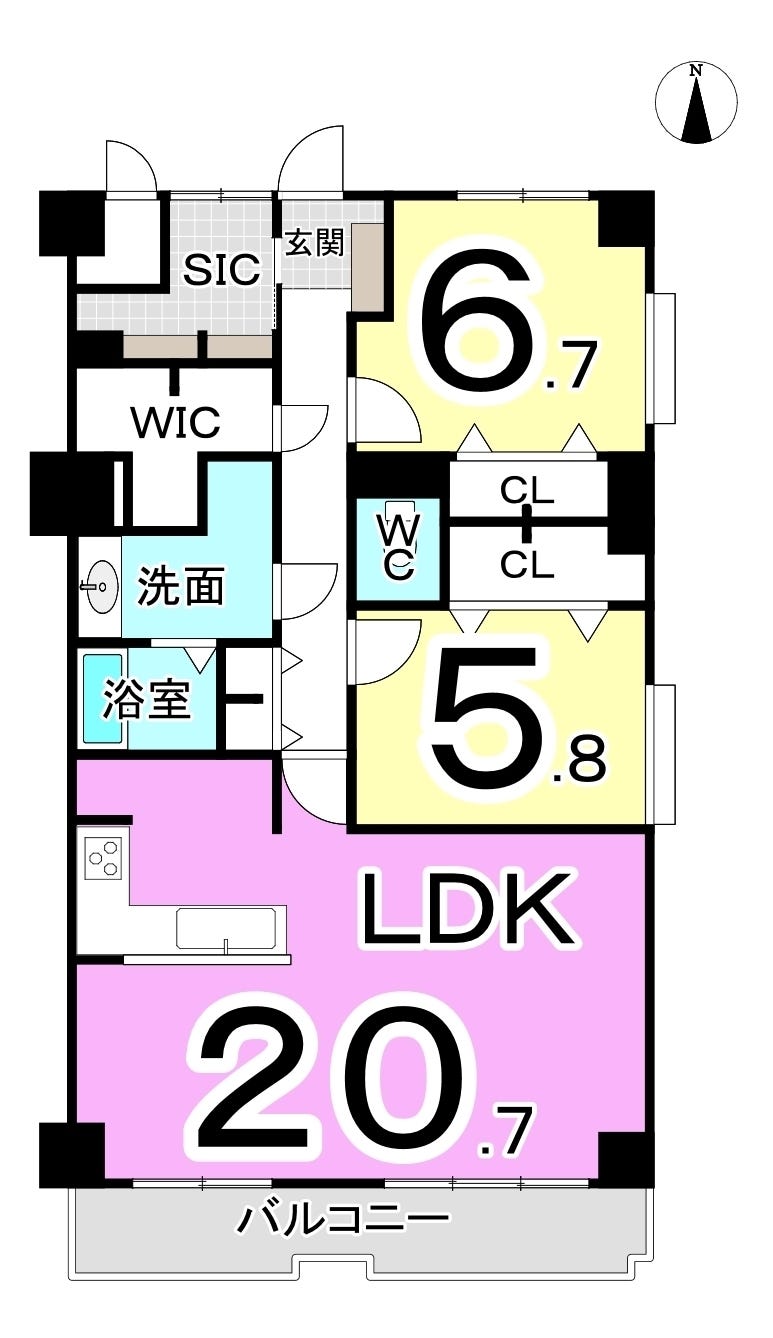 ダイアパレス西別院  福井市文京１丁目の中古マンション 間取り