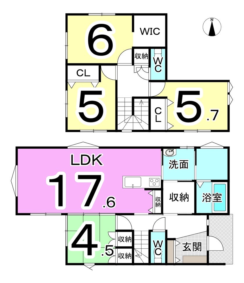 坂井市丸岡町西里丸岡の新築戸建 間取り
