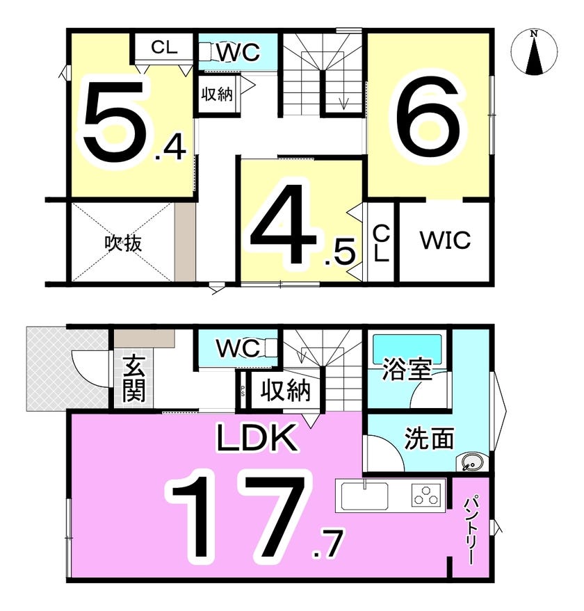 福井市栗森２丁目の新築戸建 間取り