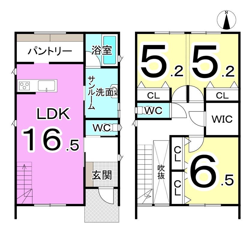 福井市上森田３丁目の新築戸建 間取り