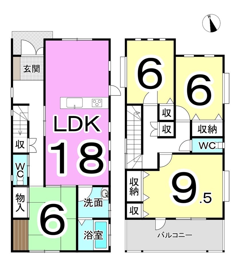 福井市二の宮２丁目の中古戸建 間取り