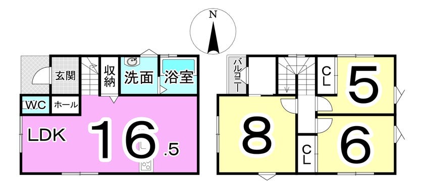 福井市河合寄安町の中古戸建 間取り