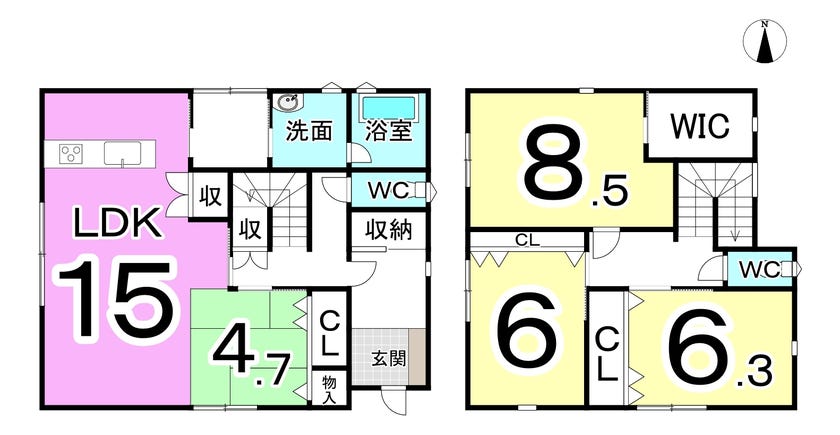 福井市三郎丸町の中古戸建 間取り