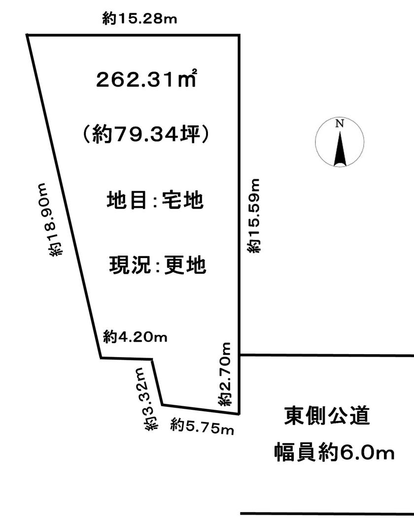 福井市冬野町の土地 間取り