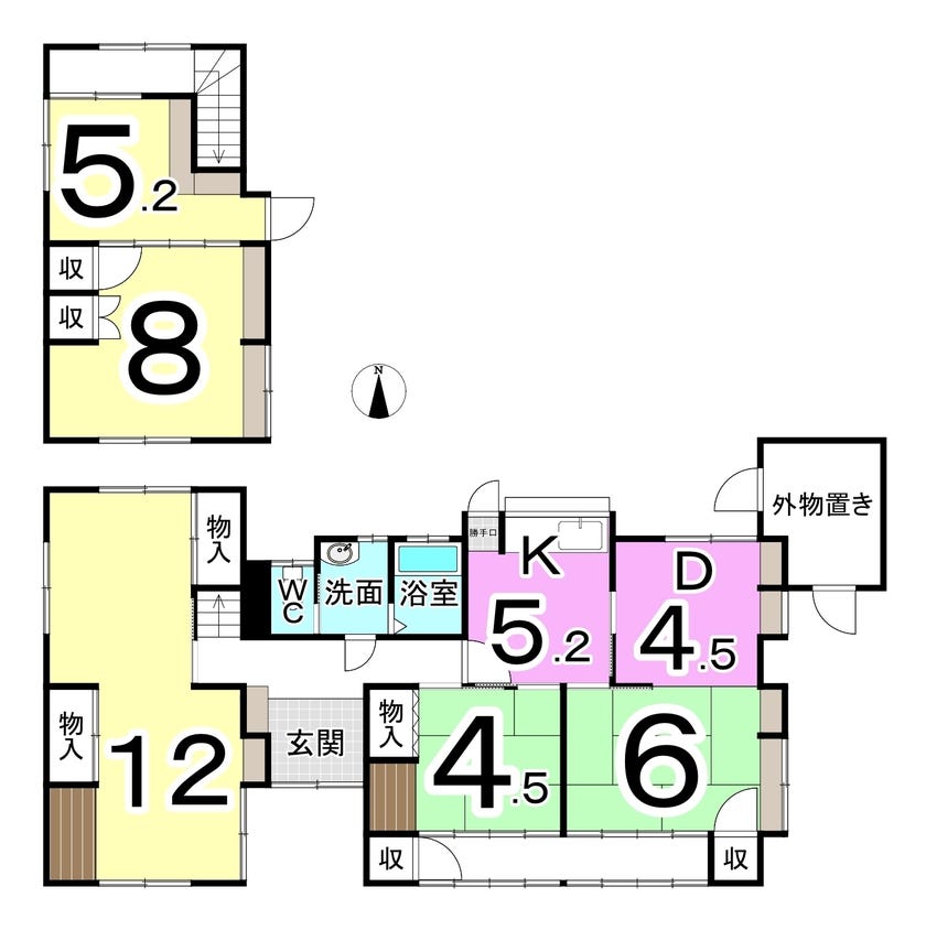 福井市栗森町浜の中古戸建 間取り