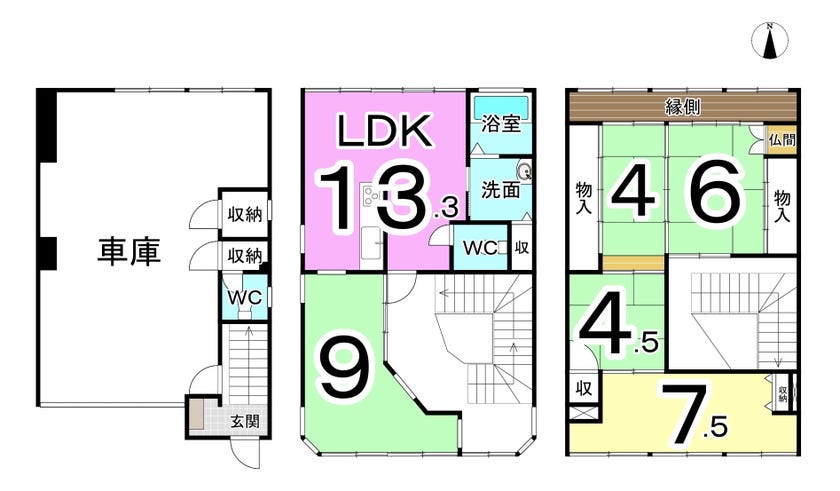 福井市乾徳２丁目の中古戸建 間取り