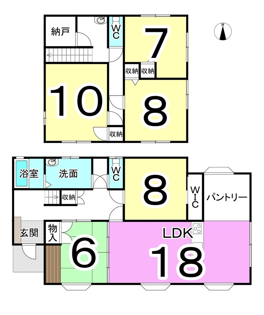 福井市灯明寺３丁目の中古戸建 間取り