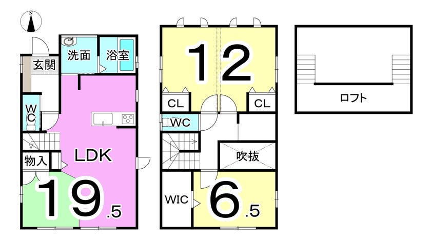 福井市上野本町１丁目の中古戸建 間取り