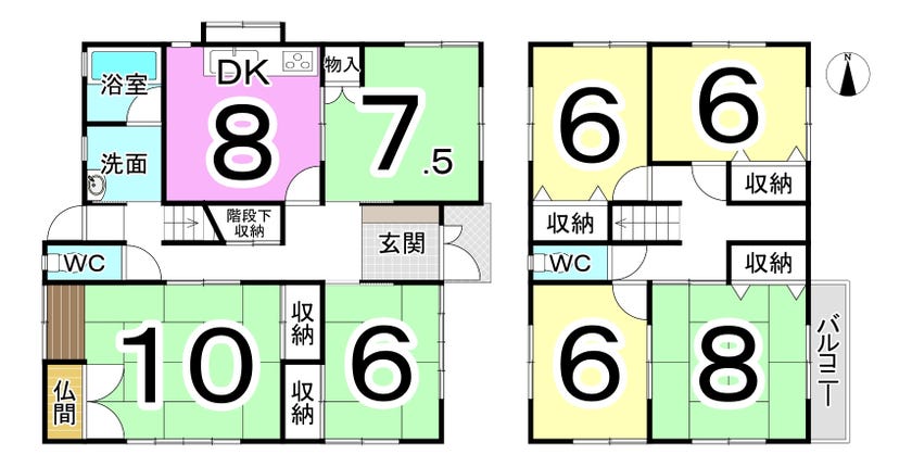 福井市西木田１丁目の中古戸建 間取り