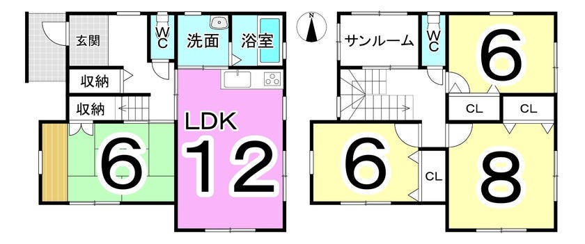 福井市大島町山崎の中古戸建 間取り