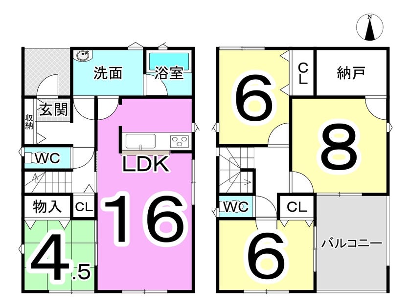 福井市三郎丸町の新築戸建 間取り