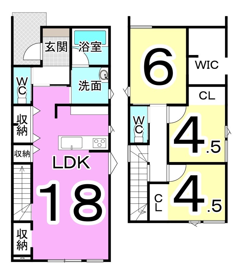 福井市二の宮３丁目の新築戸建 間取り