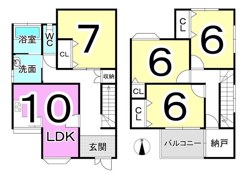 福井市渕町の中古戸建 間取り
