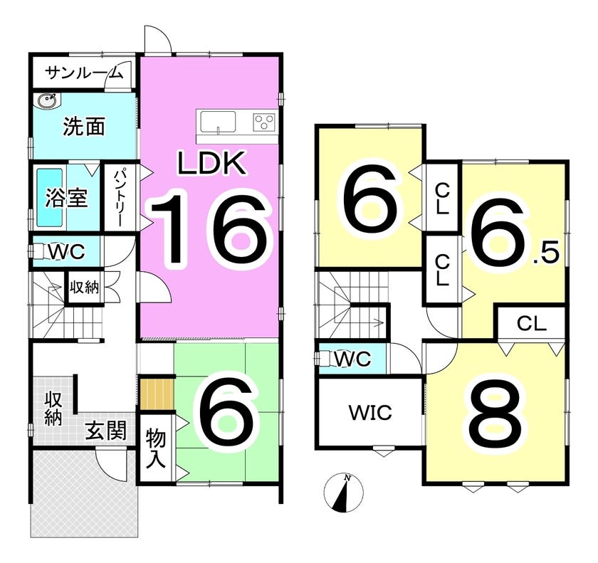 福井市舟橋新２丁目の中古戸建 間取り