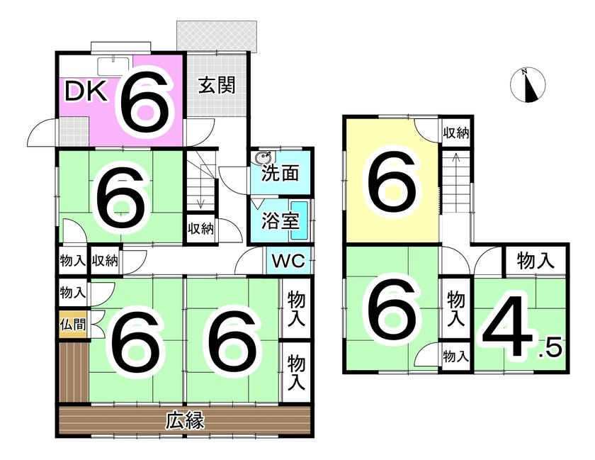 福井市大島町戌亥の中古戸建 間取り