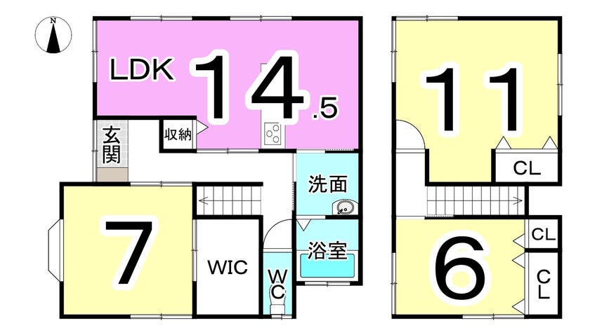 福井市若栄町の中古戸建 間取り