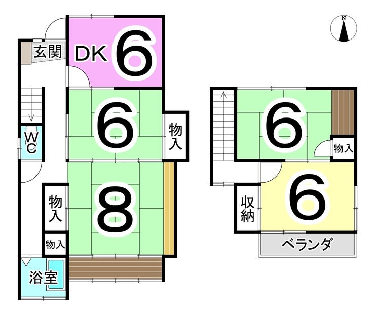 福井市八ツ島町の中古戸建 間取り