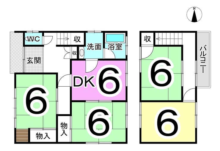 福井市問屋町１丁目の中古戸建 間取り