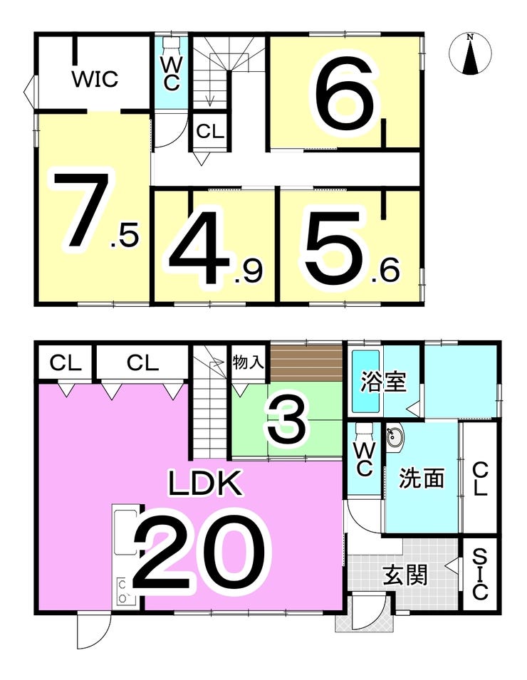 坂井市丸岡町城北１丁目の中古戸建 間取り