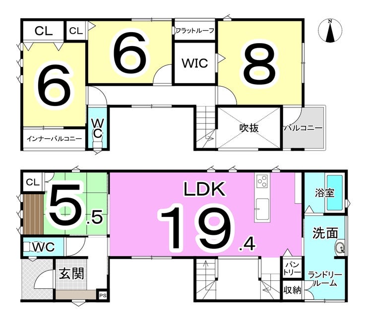 坂井市丸岡町西里丸岡の新築戸建 間取り