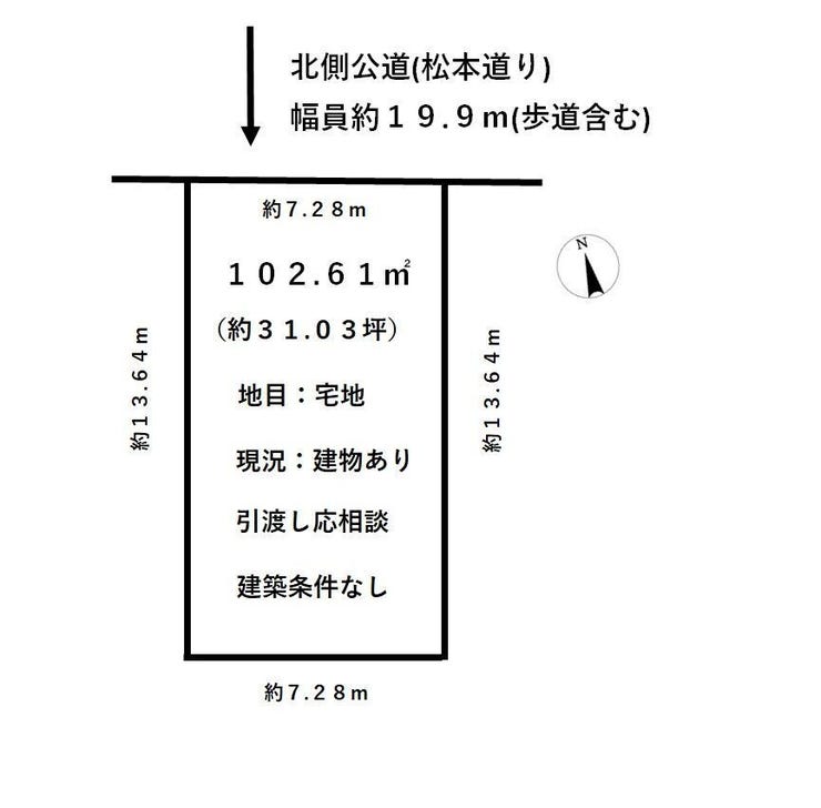 福井市花月１丁目の土地 間取り