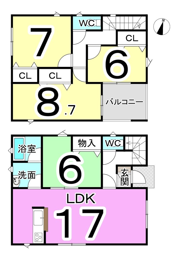 福井市西開発１丁目の新築戸建 間取り