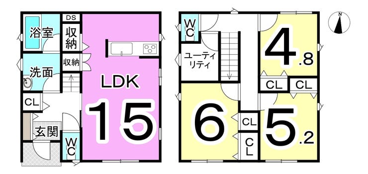 福井市月見４丁目の新築戸建 間取り