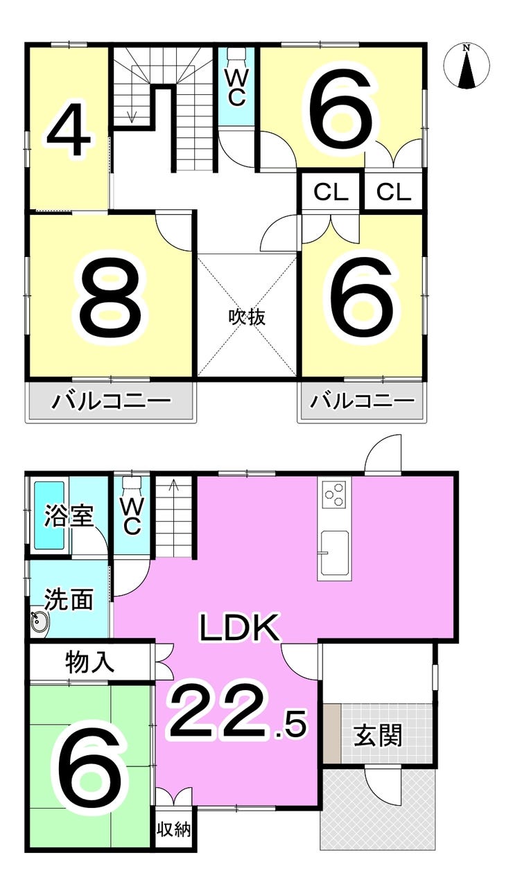 福井市燈豊町の中古戸建 間取り