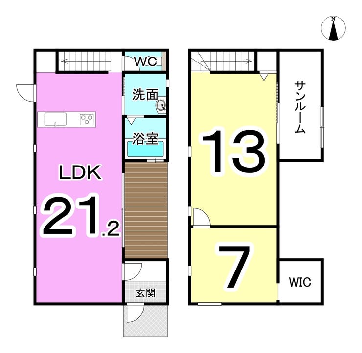 福井市開発３丁目の中古戸建 間取り