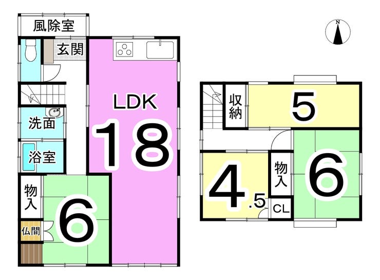 福井市三郎丸２丁目の中古戸建 間取り
