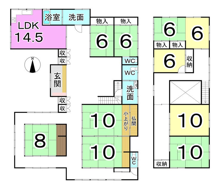 越前市粟田部町の中古戸建 間取り