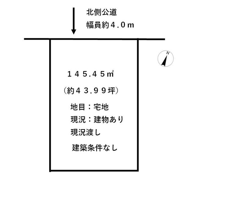 福井市文京２丁目の土地 間取り