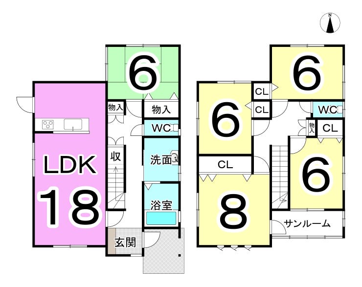 越前市文京２丁目の中古戸建 間取り