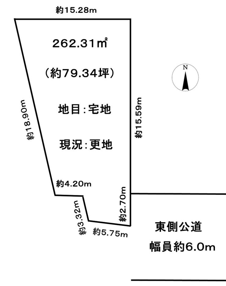 福井市冬野町の土地 間取り
