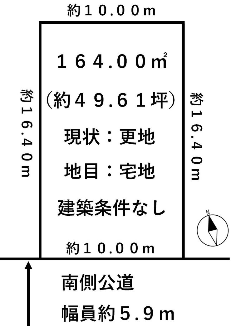 福井市高柳町の土地 間取り