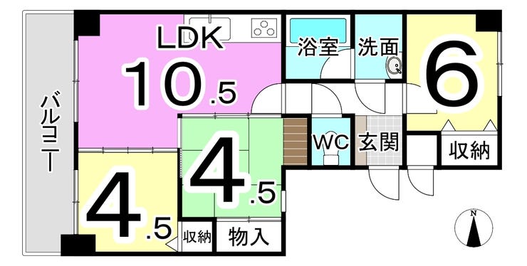 信開ベルシー文京南 福井市文京１丁目の中古マンション 間取り