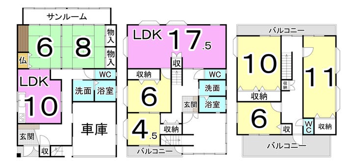 福井市上野本町１丁目の中古戸建 間取り