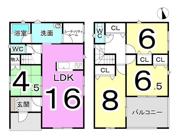 福井市八重巻中町の新築戸建 間取り