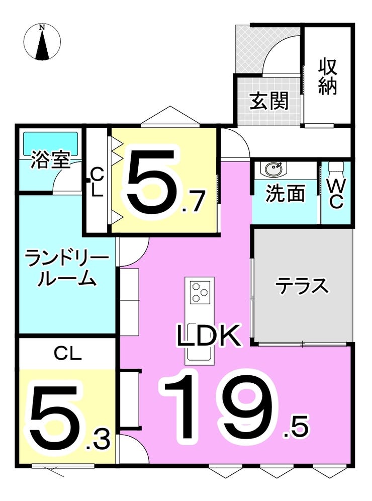 福井市栗森２丁目の新築戸建 間取り